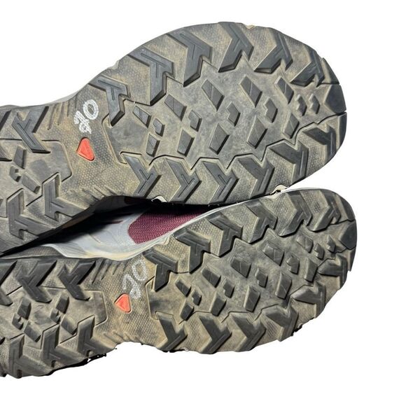 Salomon Women's Trail Running Shoes - Purple and Gray gore Tex size 8.5 - Picture 6 of 6